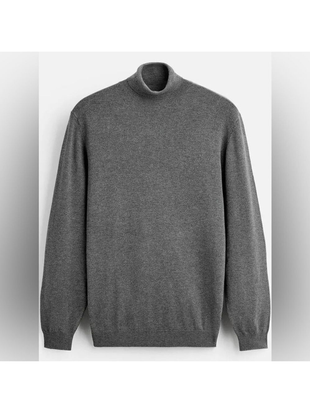 Zara Men's Classic Charcoal Turtleneck Sweater Sz Large
